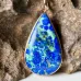 Azurite Chrysocolla Pendant s925 plated gold,DIY Necklace Azurite Chrysocolla Pendant s925 plated gold,DIY Necklace