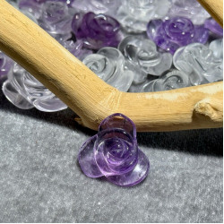 Clear Amethyst Flower Carving – Natural Hand Carved Crystal for Decor or Jewelry Making Clear Amethyst Flower Carving – Natural Hand Carved Crystal for Decor or Jewelry Making