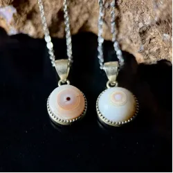 Handmade Silver-Edged Ocean Jasper Necklace: Calming Crystal Pendant Handmade Silver-Edged Ocean Jasper Necklace: Calming Crystal Pendant