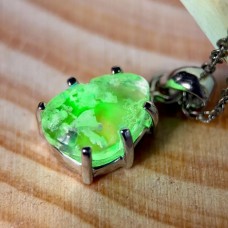 Hyalite Opal Fluorite Pendant – Sterling Silver, Mexican Gemstone Hyalite Opal Fluorite Pendant – Sterling Silver, Mexican Gemstone