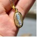 Mexican Matrix Opal Gold Plated Sterling Silver Pendant – Natural Opal Gemstone Necklace Mexican Matrix Opal Gold Plated Sterling Silver Pendant – Natural Opal Gemstone Necklace