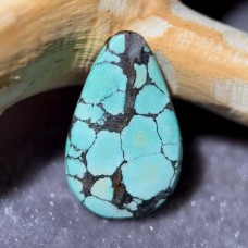 Natural Turquoise Oval Naked Stone, Vintage Old Mine Product