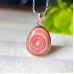 Rhodochrosite Stalactite Necklace: Gold Plated 925 Sterling Silver Pendant
