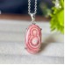 Rhodochrosite Stalactite Necklace: Gold Plated 925 Sterling Silver Pendant