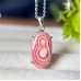 Rhodochrosite Stalactite Necklace: Gold Plated 925 Sterling Silver Pendant