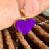 Sugilite Pendant Necklace: 925 Silver Gold Plated, Rare Purple Gemstone